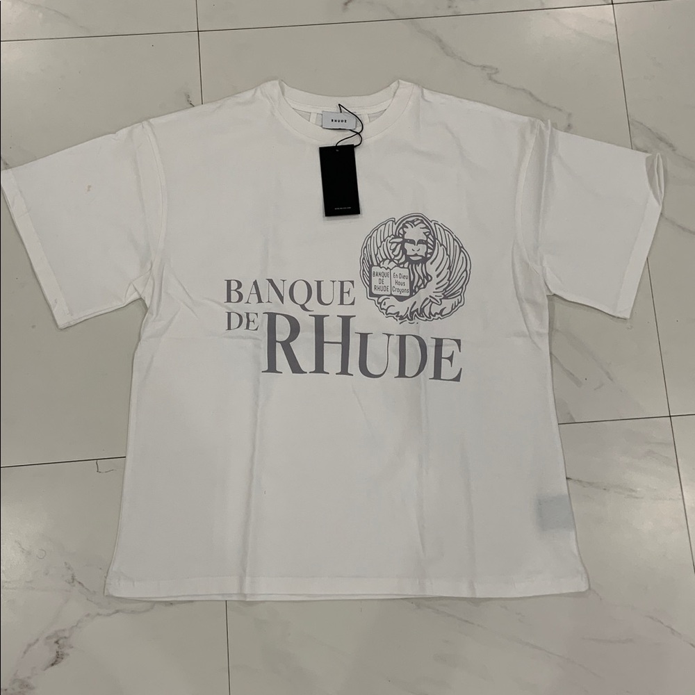 Banque de Rhude White T-Shirt Men’s size Large